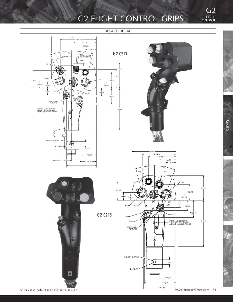 OTTO G2 Flight Control Grip Range