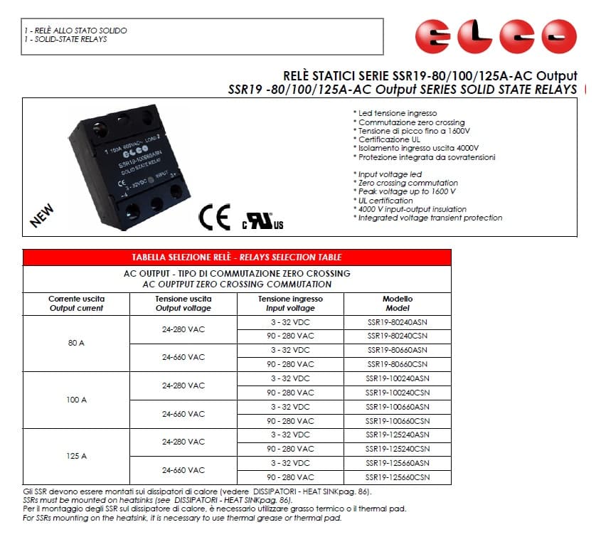 SSR19 Series 80A, 100A