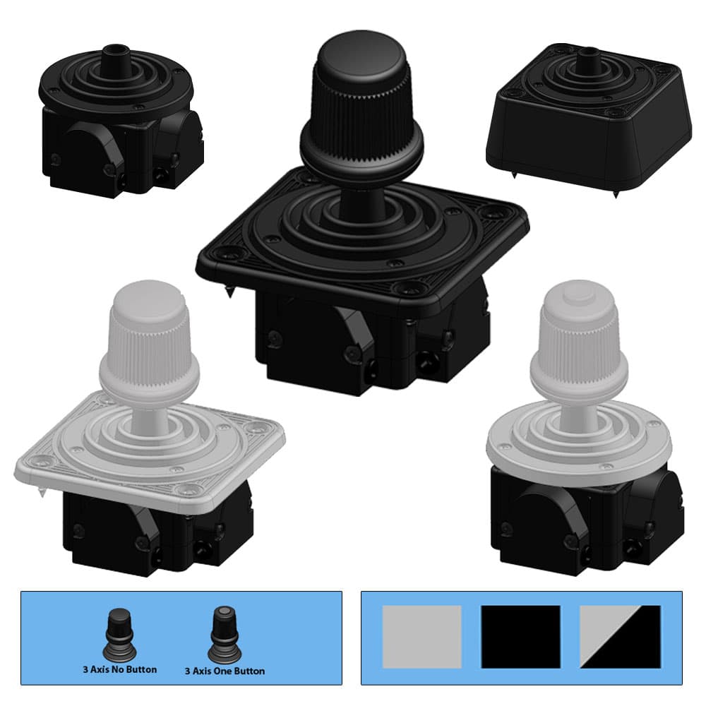 Ruffy MH Slim Z Fingertip Hall Effect Joystick Range