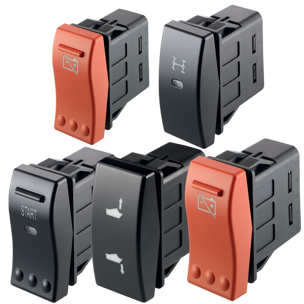 Marquardt Single and Double Pole Rocker Switches - Series 3250